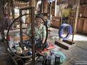 spinner woman weaver burma myanmar loom
